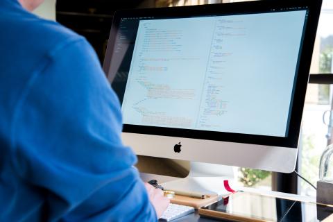 Man working on computer