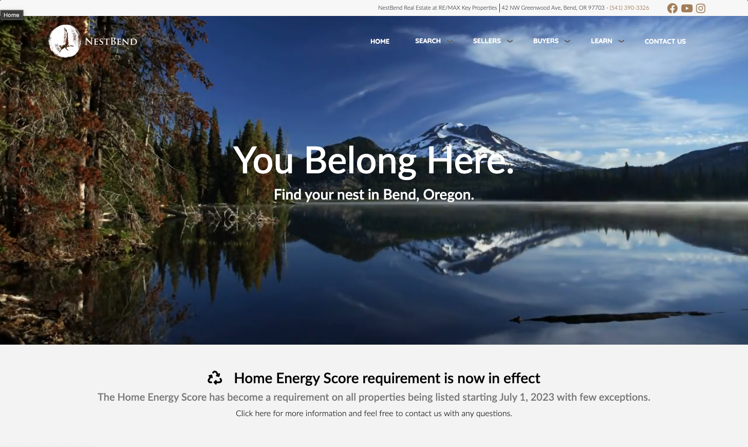 NestBend Website Screenshot